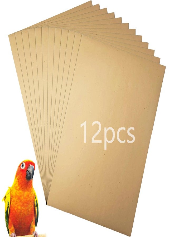 هامليدي هاميليدي، 12 قطعة من ورق الحصى الخاص بالطيور، بطانة رملية بحرية خاصة لأقفاص الببغاء، حصيرة ورقية من الحصى، 17 × 11 بوصة، وسائد استخدام مرة واحدة للطيور، الببغاء الأسترالي - Image 1