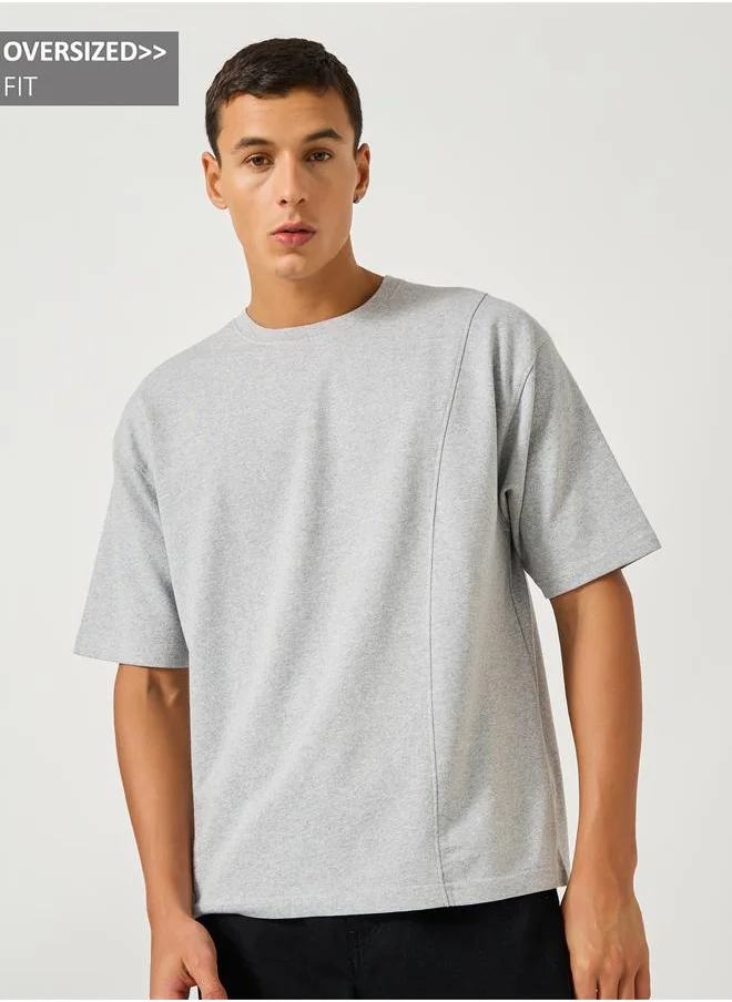 Styli Styli Oversized Panel Detail Terry T-Shirt