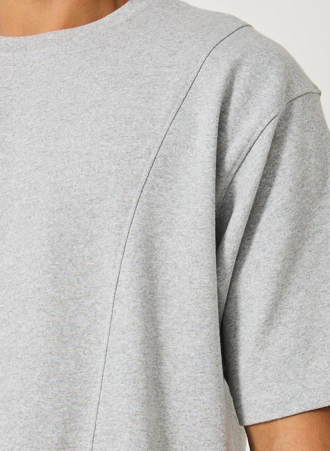 Styli Styli Oversized Panel Detail Terry T-Shirt