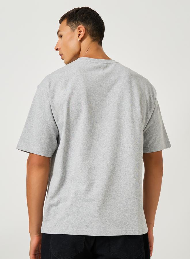 ستايلي تيشيرت تيري بتفاصيل بانل فضفاض من ستايلي - Image 4