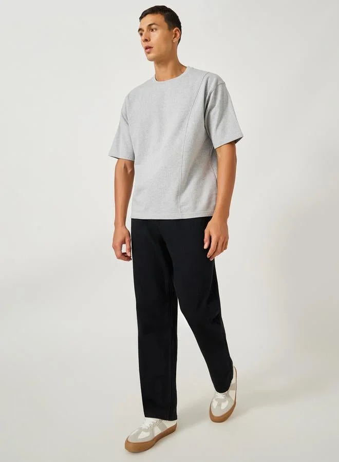 Styli Styli Oversized Panel Detail Terry T-Shirt