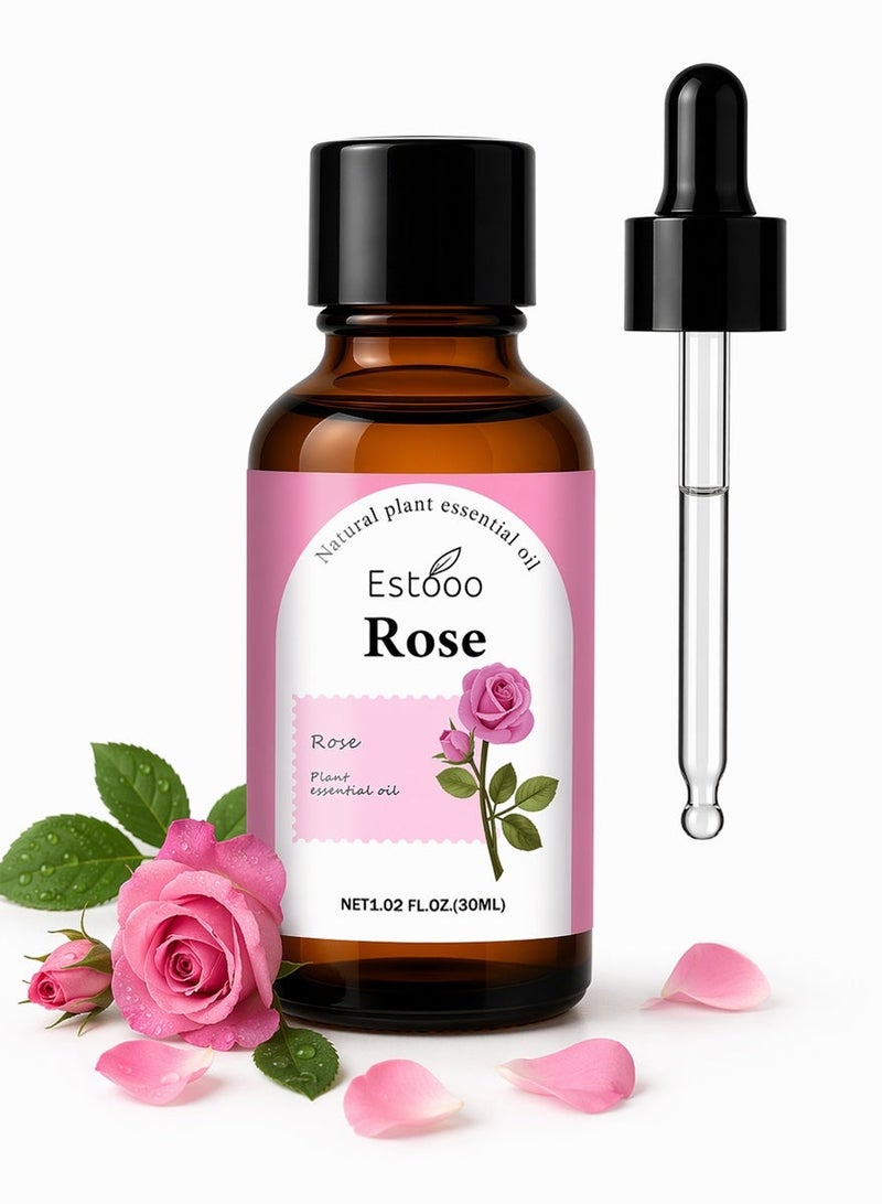 إستو زيت الورد العطري 30 مل – زيت عطري مُقطر طبيعيًا برائحة زهرية ناعمة وأنيقة لأجواء رومانسية وراقية - Image 1