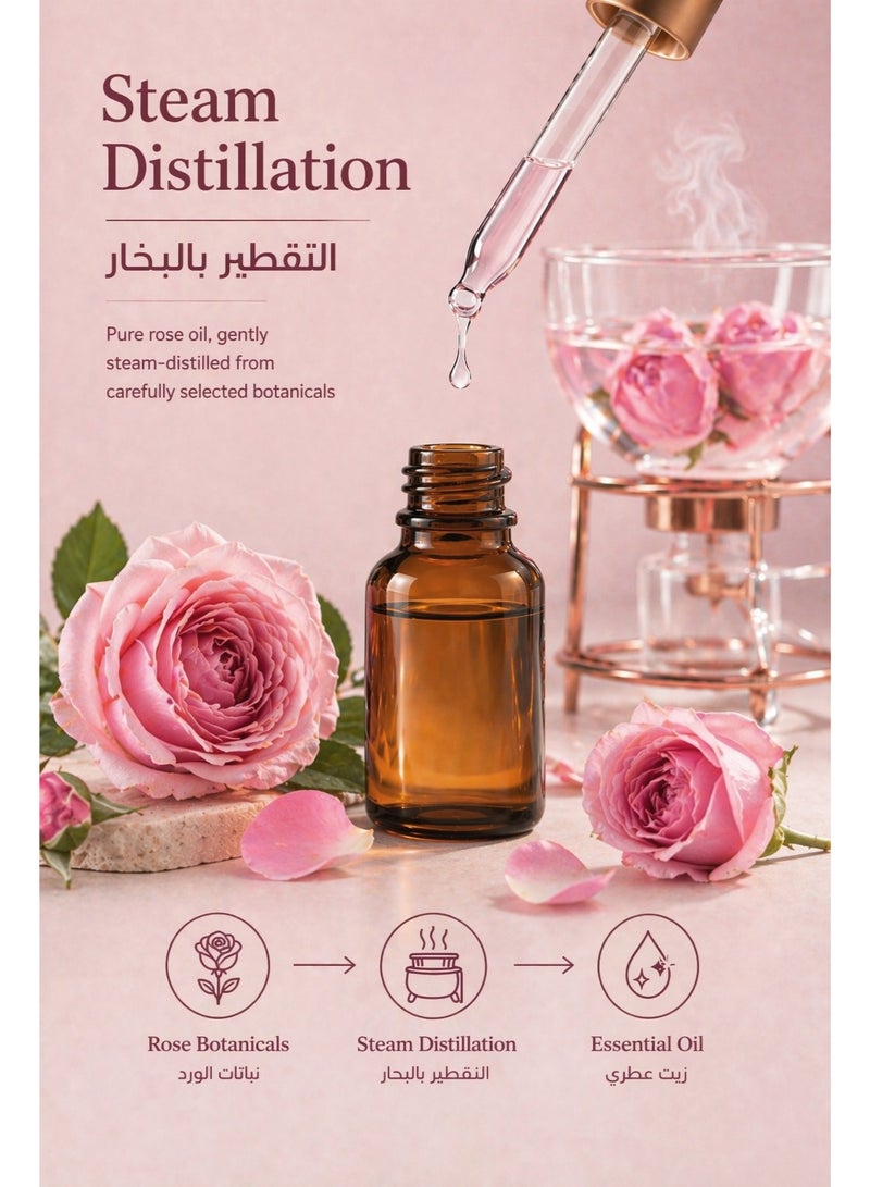 إستو زيت الورد العطري 30 مل – زيت عطري مُقطر طبيعيًا برائحة زهرية ناعمة وأنيقة لأجواء رومانسية وراقية - Image 3