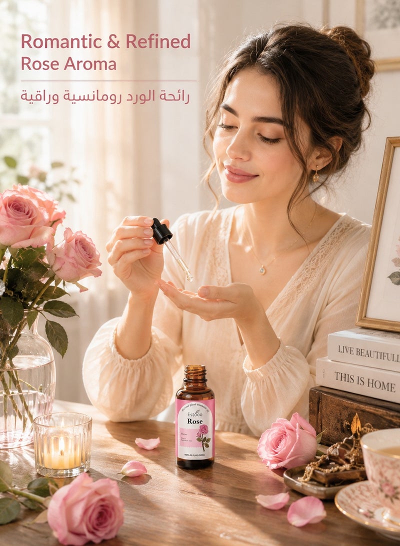 إستو زيت الورد العطري 30 مل – زيت عطري مُقطر طبيعيًا برائحة زهرية ناعمة وأنيقة لأجواء رومانسية وراقية - Image 4