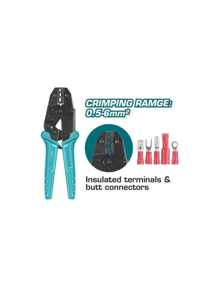 TOTAL - Total Ratchet crimping plier Range 1.5-6mm  9″ THCPL1506 - Image 1