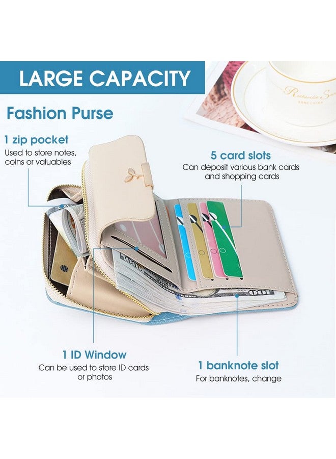 PALAY® Mini Wallet For Women PU Leather Purse with Zipper Bifold Card Coin Holder Cash Bag Clutch Wallet Fashion Women Wallet Purse Gift Small Wallet for Girl - Image 3