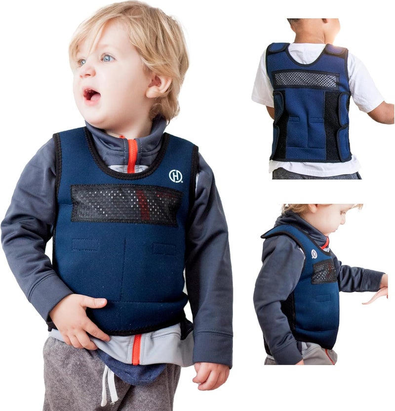 Harkla Weighted Vest for Kids - Neoprene Compression Vest - Ages 2 to 4 - Adjustable Kids Weighted with 2lb weight - Breathable and Washable - Small - Image 1