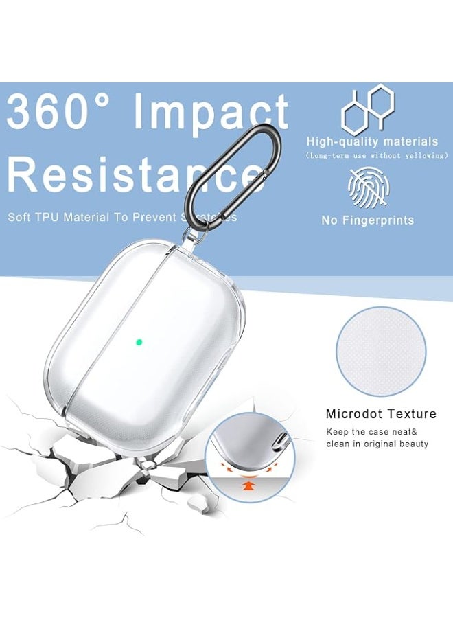 Transparent Protective Case Cover for AirPods Pro 3 with Cleaner Kit, Keychain for Women Men,Suitable for 3nd Generation Case Gift Sports lanyard - Image 2