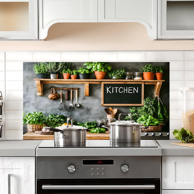 AOHMPT Kitchen Wallpaper 30"x16" Stove Backsplash Stickers Water-Resident Peel and Stick Decals Backsplash Wall Protector Film Removable Paper for Cupboard (MAI-G255191) - Image 2