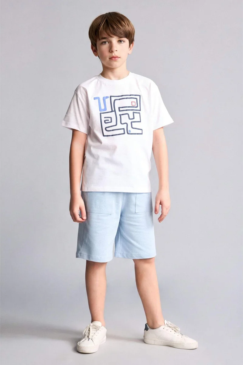 ديفاكتو New Regular Fit Printed Short Sleeve T-Shirt