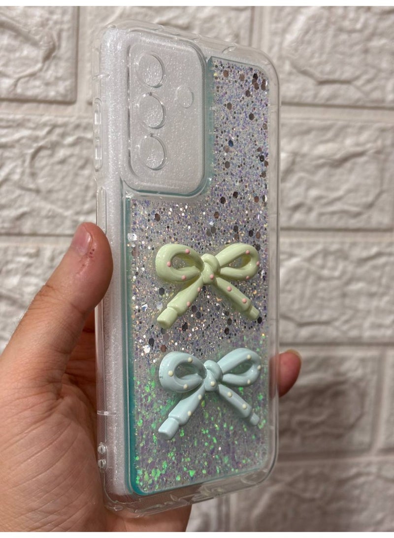 غطاء خلفي مع فيونكة متوافق مع هاتف سامسونج A34 - Image 2