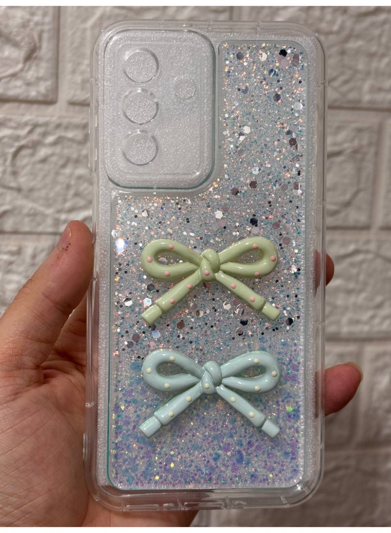 غطاء خلفي مع فيونكة متوافق مع هاتف سامسونج A34 - Image 1