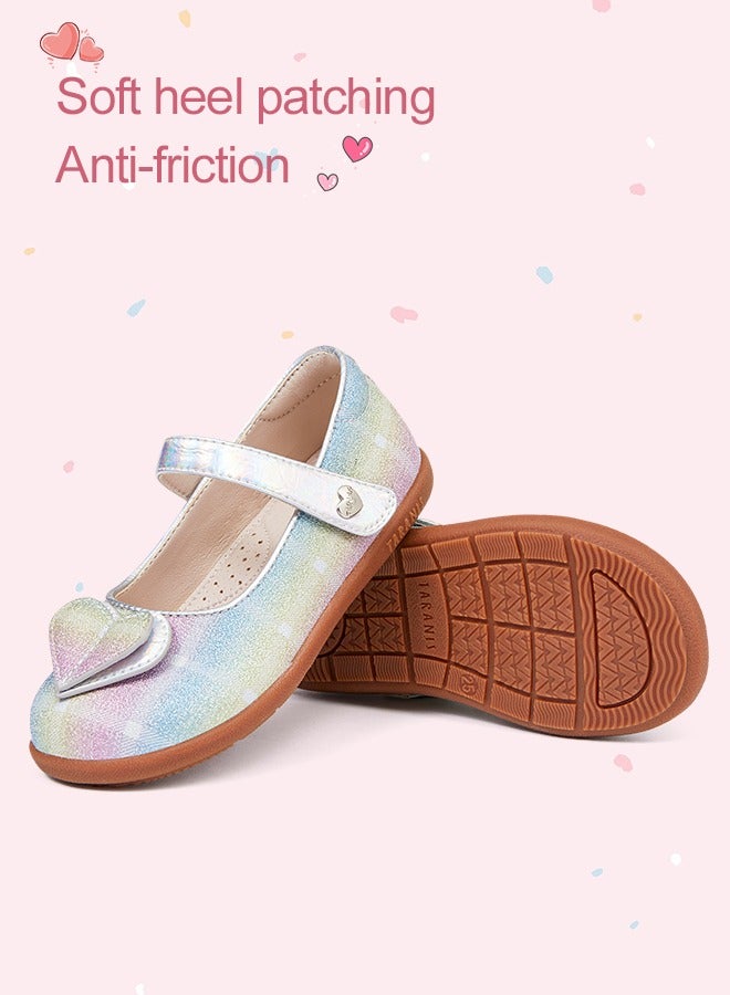 تارانيس أحذية أطفال تارانيس - أحذية مسطحة لامعة بقلب قوس قزح من ماري جين - Image 4