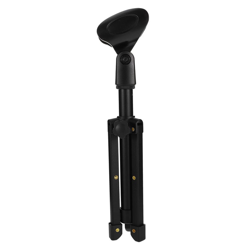 Black Alloy Desktop Microphone Stand Tripod Foldable Mic Holder for Live Streaming Recording - Image 2