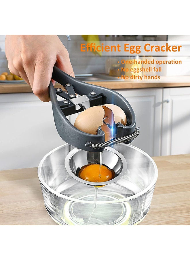 Orchid أداة فصل البيض من Orchid Egg Cracker، فتاحة البيض مع فاصل صفار البيض الأبيض، قاطع قشر البيض الآمن غذائيًا، أدوات مطبخ إبداعية  - Image 2