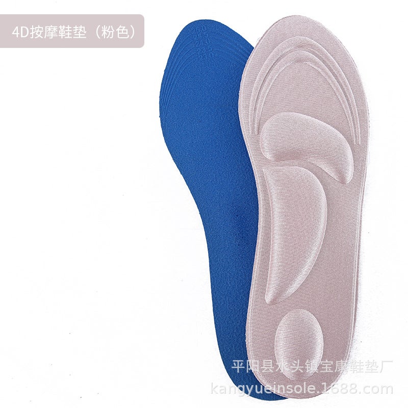 4D Memory Foam Insoles Shock Absorbent 1906-pink 