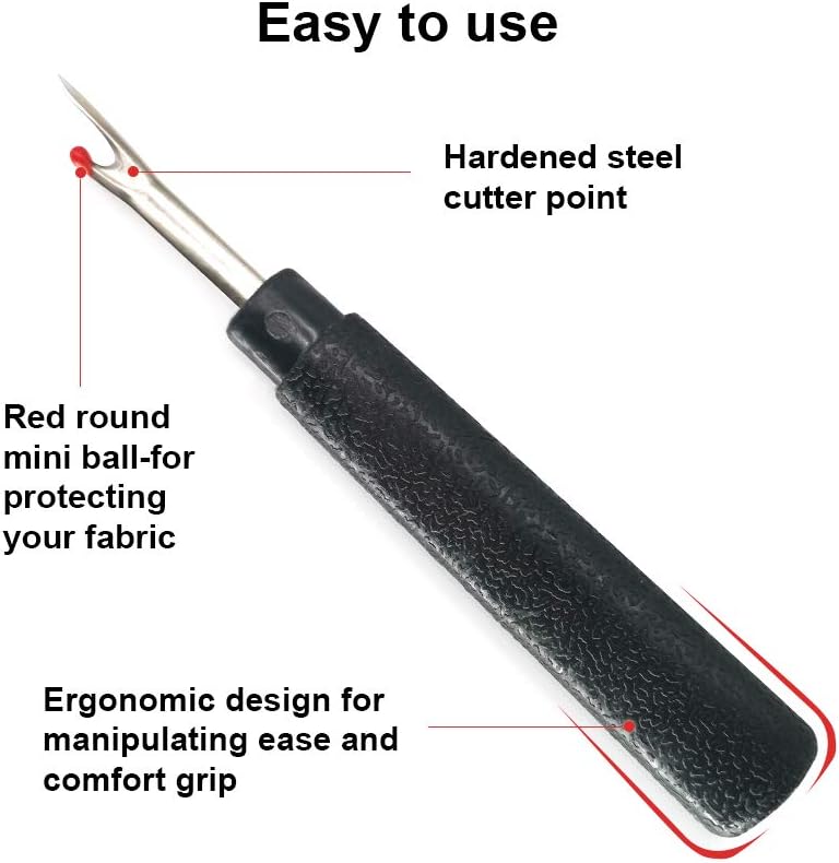 Aipker 2PCS Seam Rippers, Sharp Sewing Seam Thread Remover Stitch Unpicker with Ergonomic Handles for Needle Work Patterns and Sewing Clothes - Image 3
