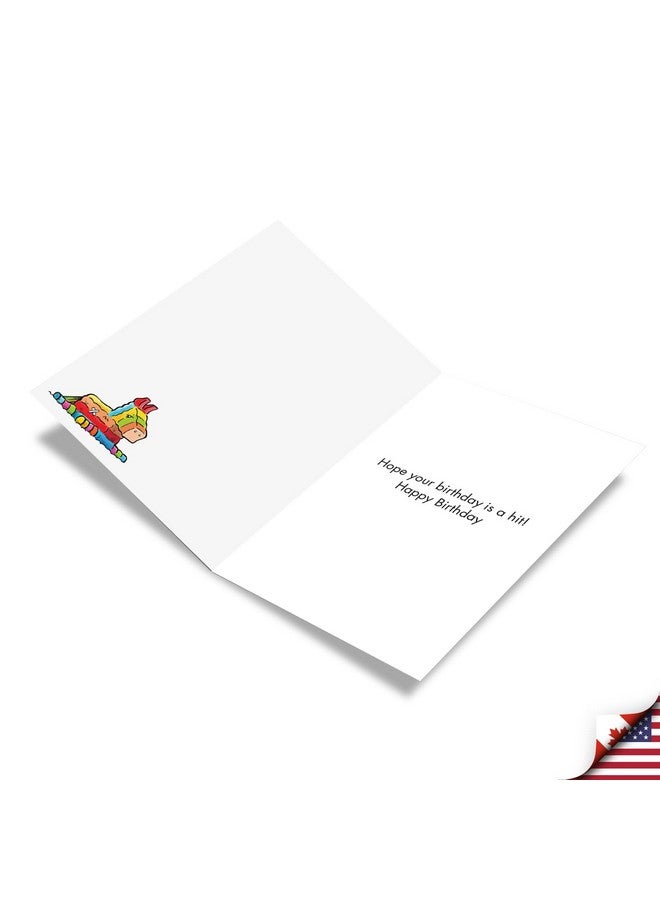 NobleWorks - 1 Funny Birthday Card Cartoons - Hilarious Comic Humor, Notecard with Envelope - Pinata Therapy C9325BDG - Image 2