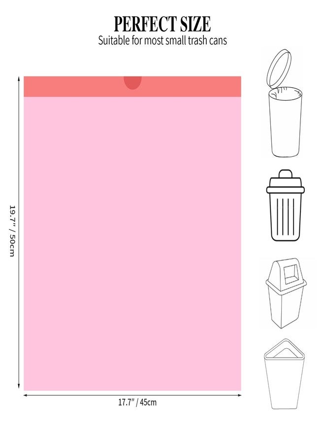 HDY 3Rolls Drawstring Small Trash Bags,4 Gallon Thicken Drawstring Small Garbage Bags for Kitchen,Bathroom,Bedroom,Home,Office Trash Cans，60 Counts (Pink) - Image 3