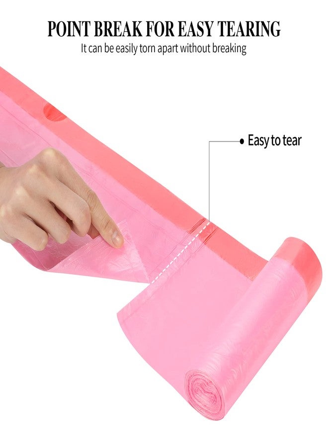 HDY 3Rolls Drawstring Small Trash Bags,4 Gallon Thicken Drawstring Small Garbage Bags for Kitchen,Bathroom,Bedroom,Home,Office Trash Cans，60 Counts (Pink) - Image 4