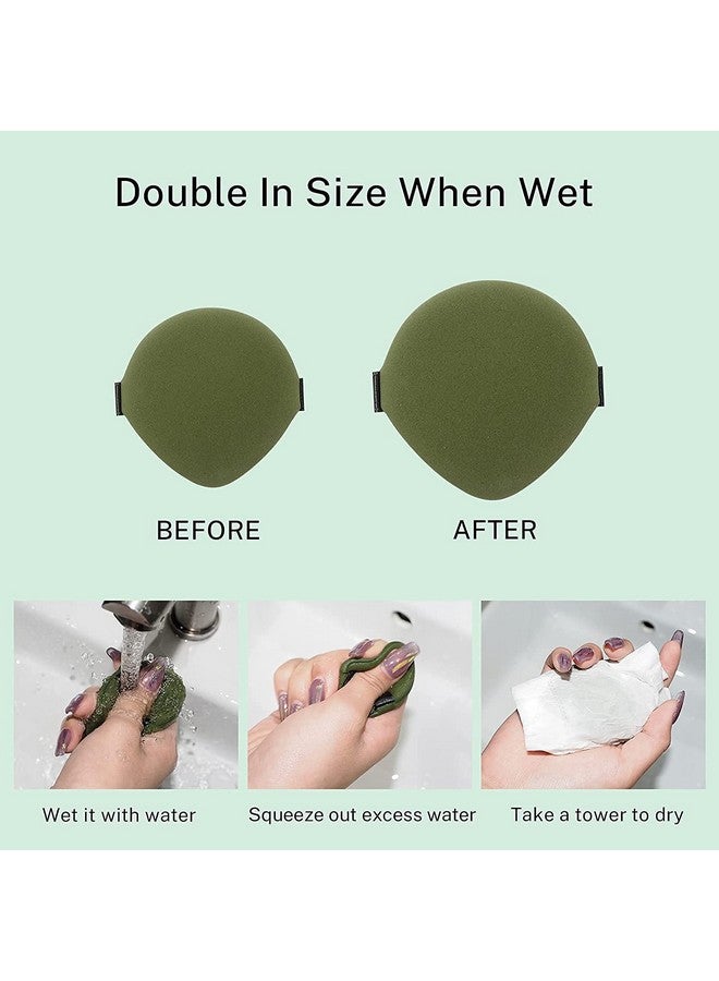 COSLUXE Makeup Sponge, Total Coverage Sponge, Latex-Free Foundation Sponge For Liquid, Cream, And Powder, Wet And Dry Dual Use, Teardrop Powder Puff For All Types Of Skin (Teardrop Sponge, 7 Pcs) - Image 2