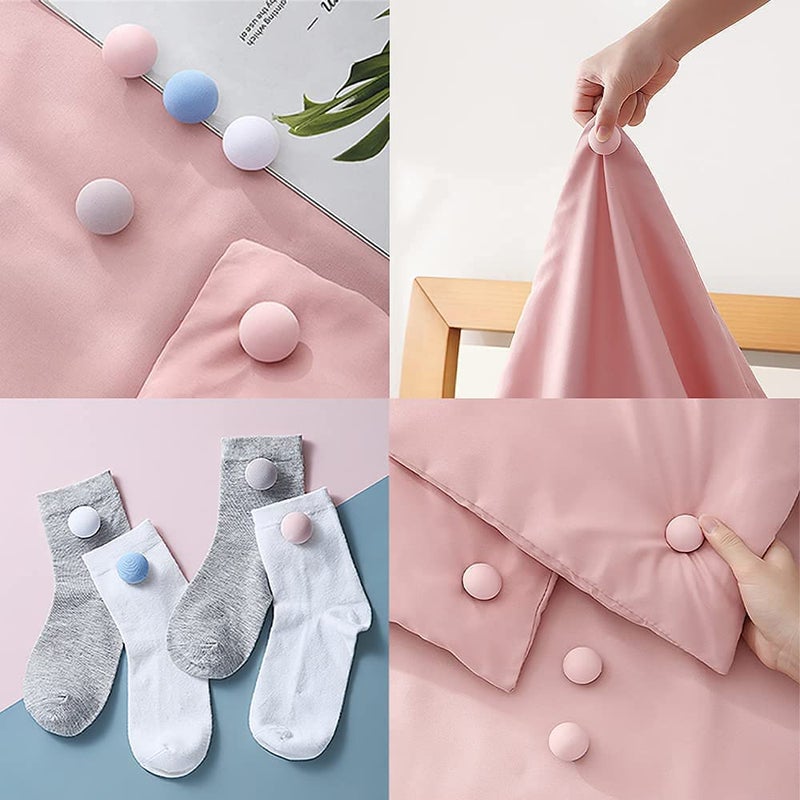 GrabSmart Mushroom Shape Duvet Clips NonSlip Cover Fixator Comforter Quilt Holder with OneKey Unlock for Blanket Bed Sheet Curtain Socks Mattress Covers  - Image 4