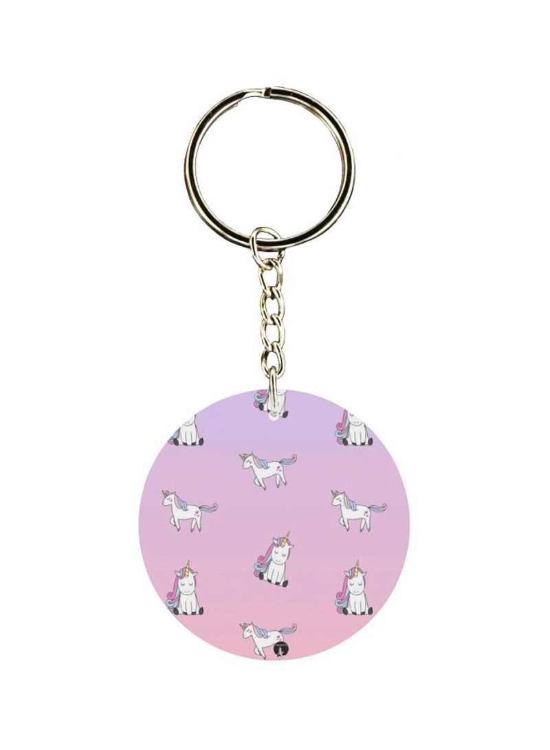 RKN Unicorn Printed Single Sided Keychain