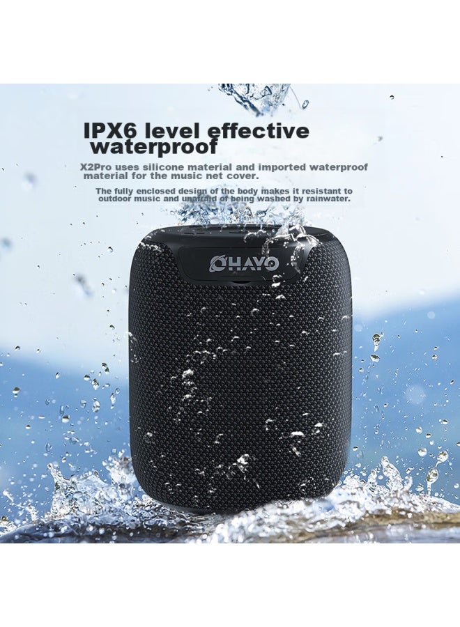 OHAYO مكبر صوت بلوتوث X2 مكبر صوت كبير بقرن 3D محيطي عالي القدرة صوت عالٍ باس ثقيل للغاية خارجي مقاوم للماء محمول شخصي منزلي مدفع مصغر - Image 1