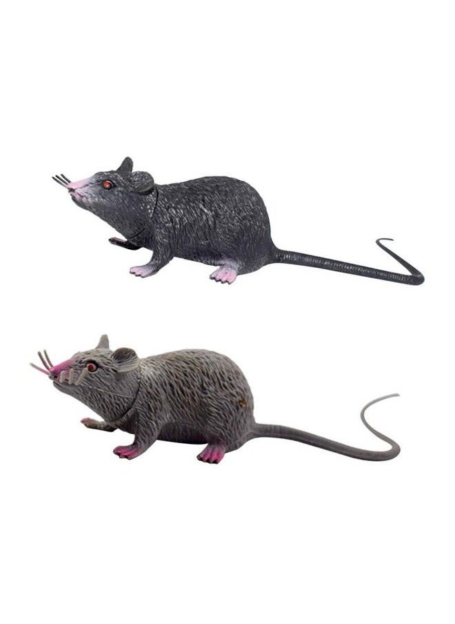 BESTOYARD - Fake Rat Realistic Mouse Pranks Props Toy Model Lifelike Mice Toy Creepy Spooky Rat Toy Figures For Halloween Tricks - Image 1