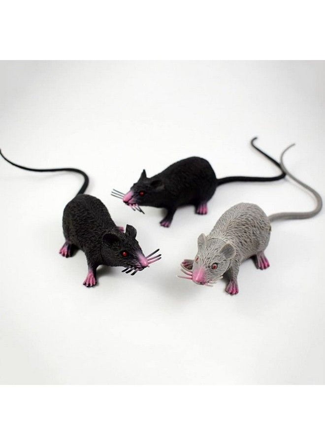 BESTOYARD - Fake Rat Realistic Mouse Pranks Props Toy Model Lifelike Mice Toy Creepy Spooky Rat Toy Figures For Halloween Tricks - Image 1