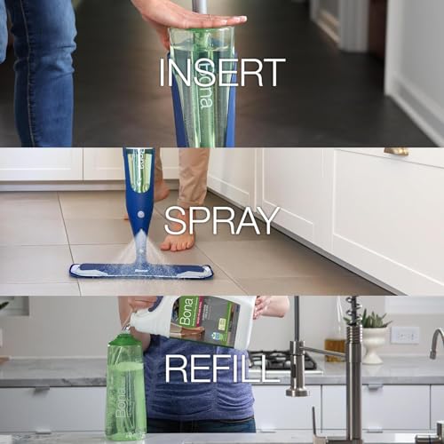 Bona Multi-Surface Hard Floor Cleaner Spray Mop Cartridge - 34 fl oz - Unscented - Refillable - Residue-Free Floor Cleaning Solution for Bona Spray Mops - Stone, Tile, Laminate, and Vinyl Floors - Image 5