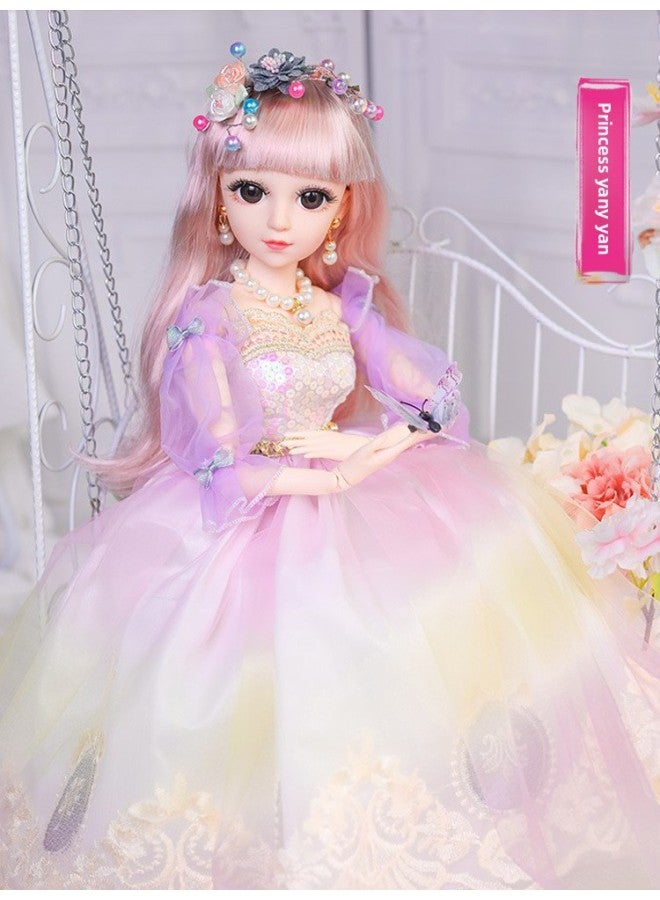 60 Centimeter Oversized Girl Toy Doll Dress Up Simulation Toy 7 Girl Set Princess Gift Box 8-Color:Princess Ya-Height:Blink Dialogue Remote Control Version: 60cm 190 Pieces Of Clothing -25 Dolls-Package 3 + High-end Gift Box - Image 1