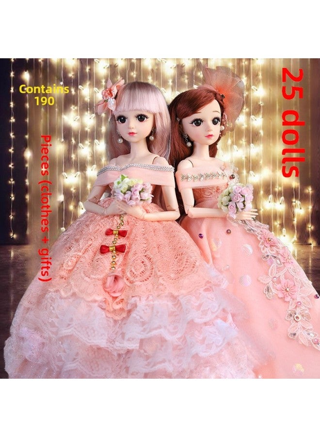 60 Centimeter Oversized Girl Toy Doll Dress Up Simulation Toy 7 Girl Set Princess Gift Box 8-Color:Princess Ya-Height:Blink Dialogue Remote Control Version: 60cm 190 Pieces Of Clothing -25 Dolls-Package 3 + High-end Gift Box - Image 2