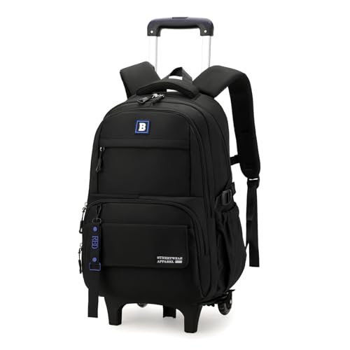 Armbq Rolling Backpack for Boys Kids Backpack with Wheels Trolley School Bag for Teens Elementary Wheeled Backpack - Image 1