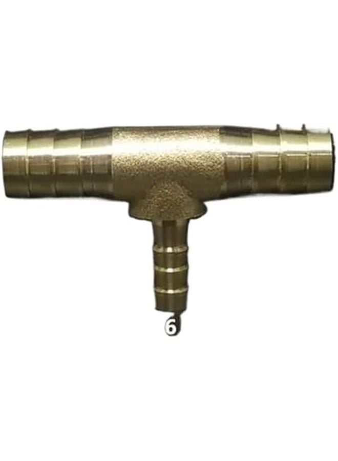 Brass 3 Way Hose Tee Splitter Reducer Fitting 12mm 6mm 12mm Water Gas - Image 1