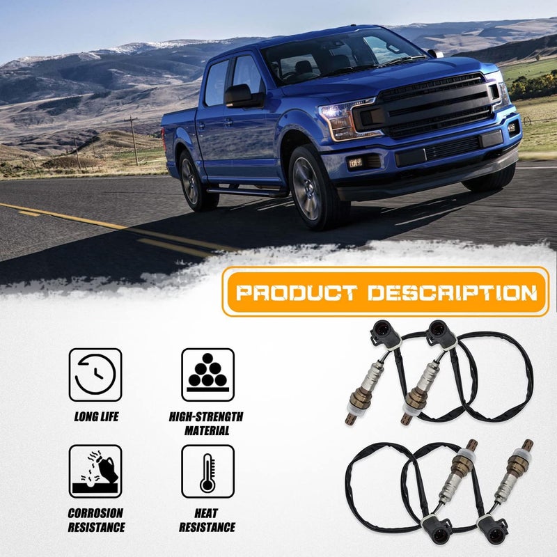 Regional central warehouse stock 4 Pack O2 Oxygen Sensor 15717 Downstream/Upstream Replaces 15716 15718 11171843 Compatible with Ford F150 F250 F350 for Lincoln for Mercury Cost effective global grade quality Labor saving optimized design Stable domestic stock General compatible practical design Varied dimensions Stain resistant N/S/C nationwide deliver Heat insulation layer Daily life matching design Easy assemble alternatives Occasional & permanent usable Long lifespan Flexible varied design Wide use compliant quality Market mainstream color picks Reliable local delivery service Temp & permanent project compatible Spec compliant trusted quality Long term use design Consistent steady quality Intra-city fast distribution Cross product combo compatible Market popular practical build Wide range compatible material - Image 5