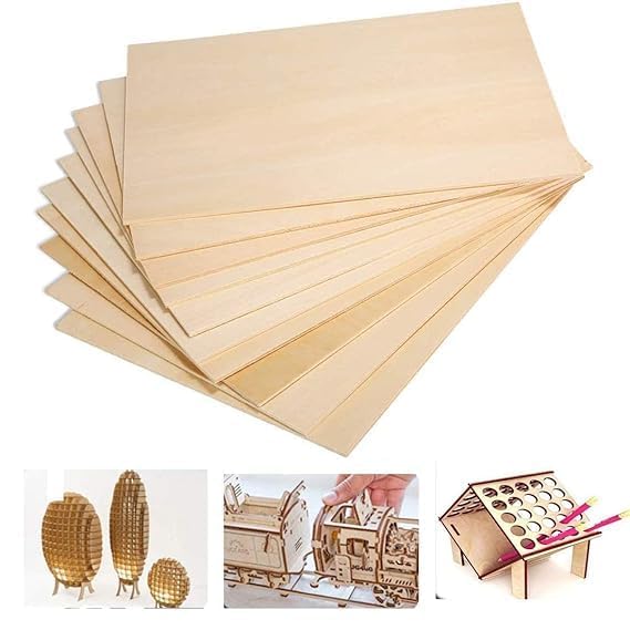 Manas Impex Square Premium MDF Pine Wood 250 MM MDF Boards for Art and Craft 2MM Unfinished Square Wood Slices for Resin Art Mandala ArtPyrography Painting 25 cm x 25 cm Pack of 4  - Image 4