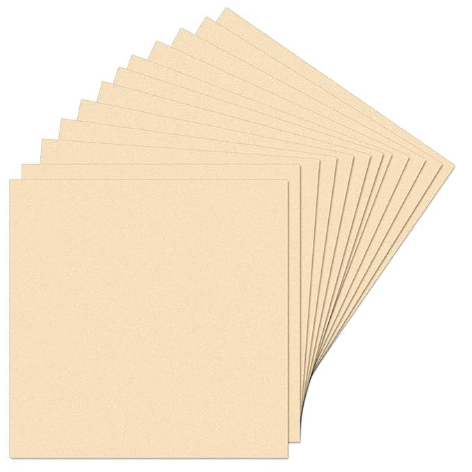 Manas Impex Square Premium MDF Pine Wood 250 MM MDF Boards for Art and Craft 2MM Unfinished Square Wood Slices for Resin Art Mandala ArtPyrography Painting 25 cm x 25 cm Pack of 4  - Image 1