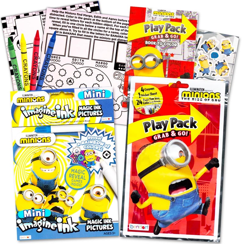 Despicable Me Minions Magic Ink Coloring Book and Play Set (Imagine Ink Book, Mess Free Marker and Play Pack) - Image 1