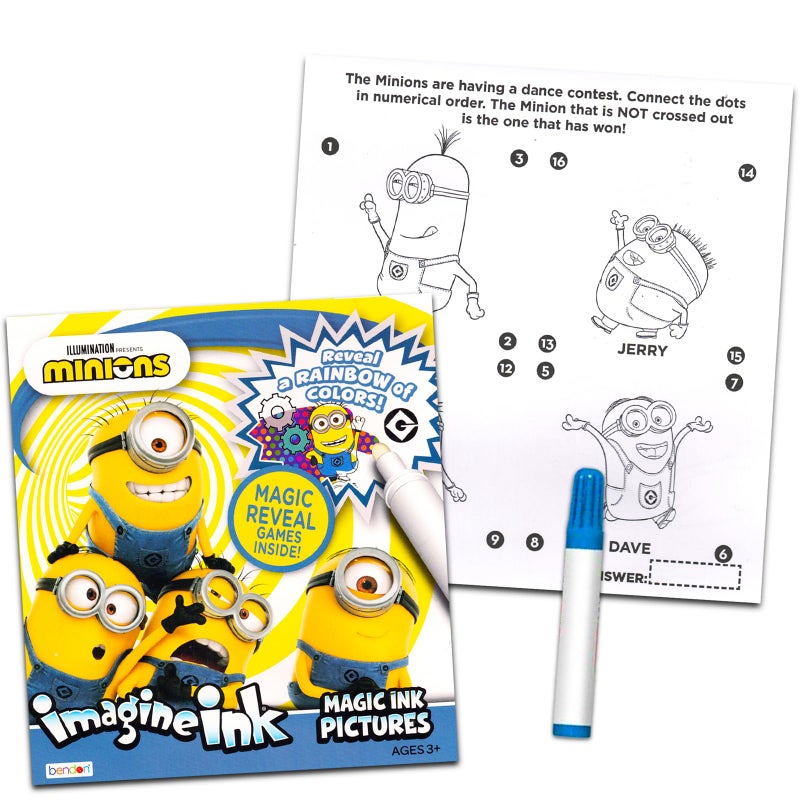 Despicable Me Minions Magic Ink Coloring Book and Play Set (Imagine Ink Book, Mess Free Marker and Play Pack) - Image 2