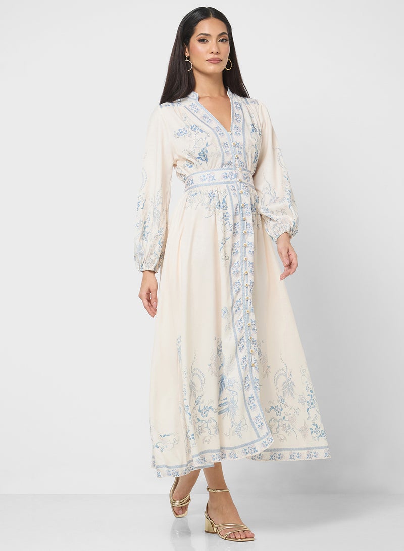 Khizana Abstract Print Dress - Image 4