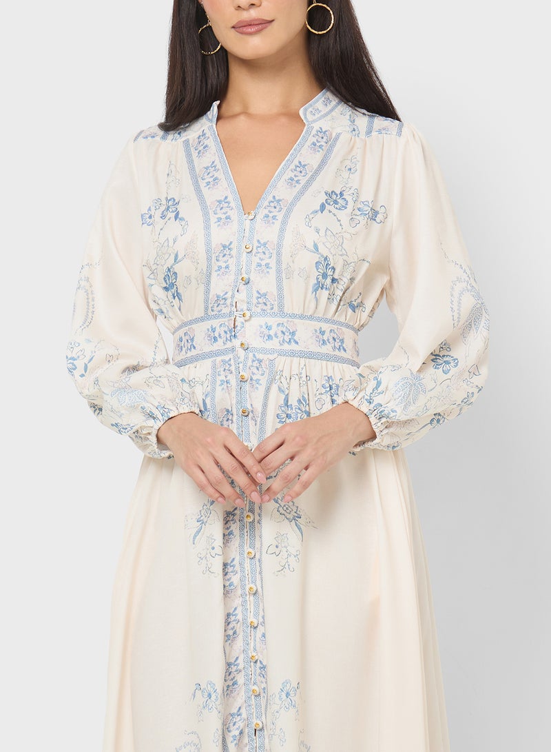 Khizana Abstract Print Dress - Image 3