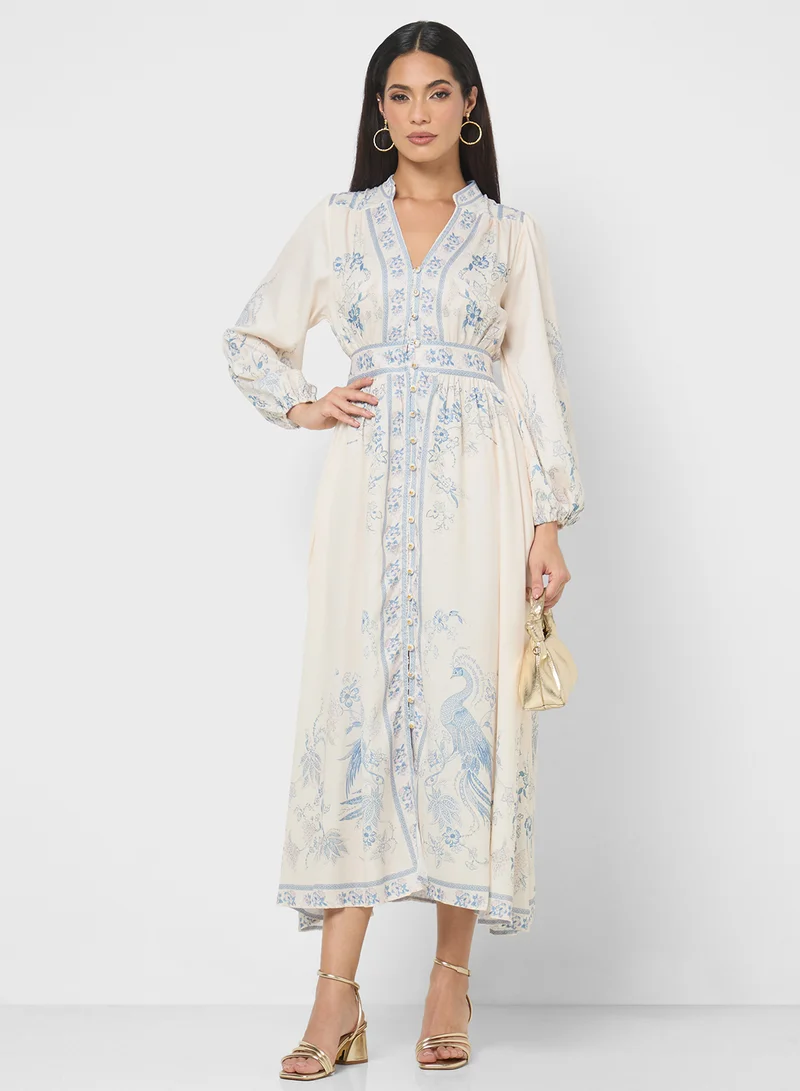 خزانة Abstract Print Dress