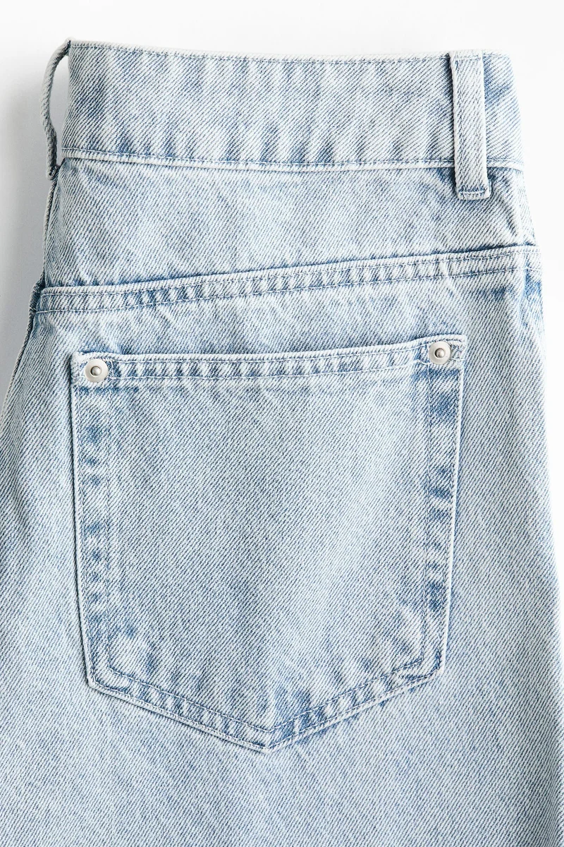 H&M  Barrel Leg Regular Waist Jeans for Women | Best Price UAE