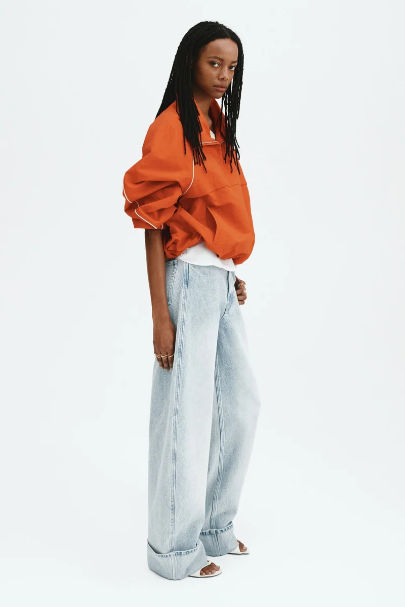 H&M  Barrel Leg Regular Waist Jeans for Women | Best Price UAE