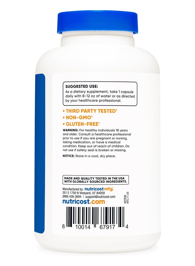 Nutricost قرع مر 600 ملجم 180 كبسولة - Image 4