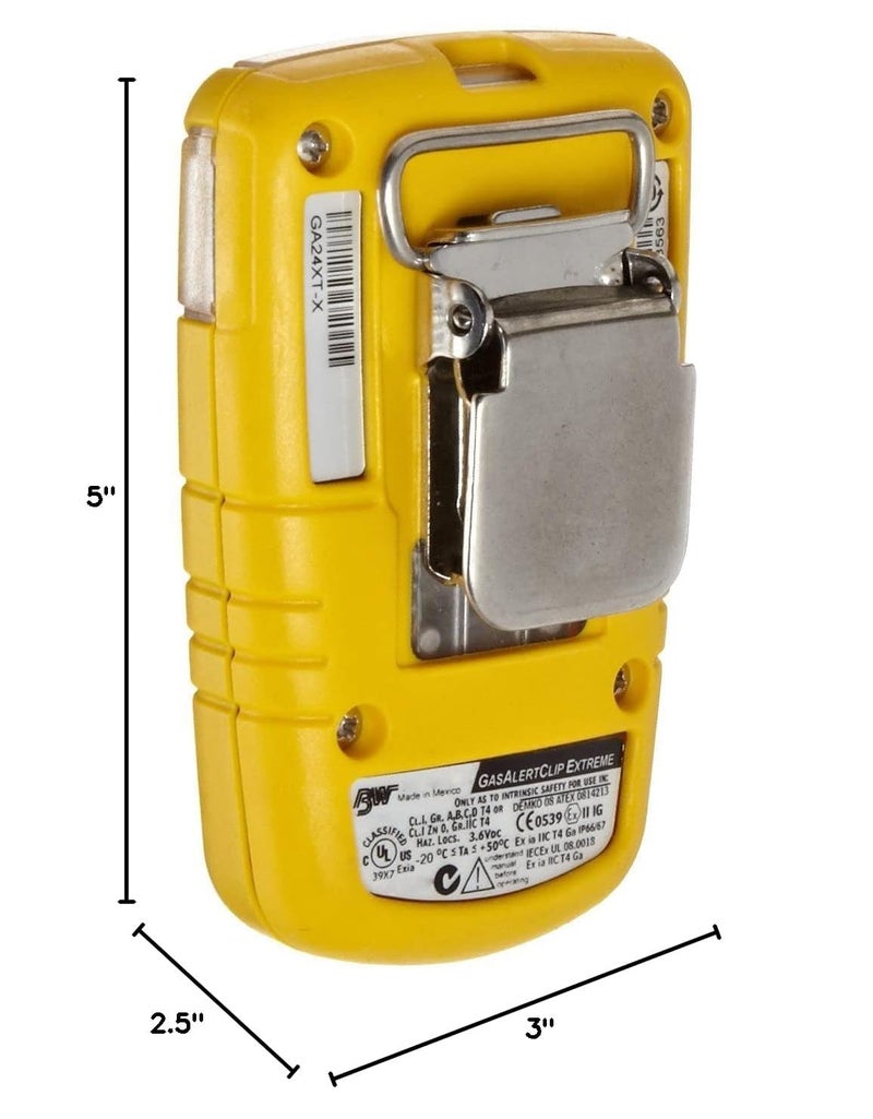 BW Technologies Corded Electric BWC2-H BW Clip Single Gas H2S Monitor, 10/15 (1 Pack) - Image 5