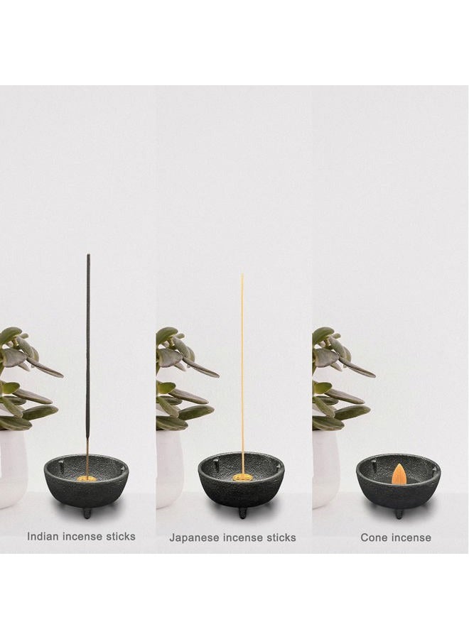 MENDUNER Incense Burner, Incense Burner Holder, Cast Iron Incense Burner with Incense Stick Holder and Fireproof Cotton. Ideal for Incense Sticks, Resin Incense, Cone Incense and Ritual Purpose, Decor, Etc.… - Image 4