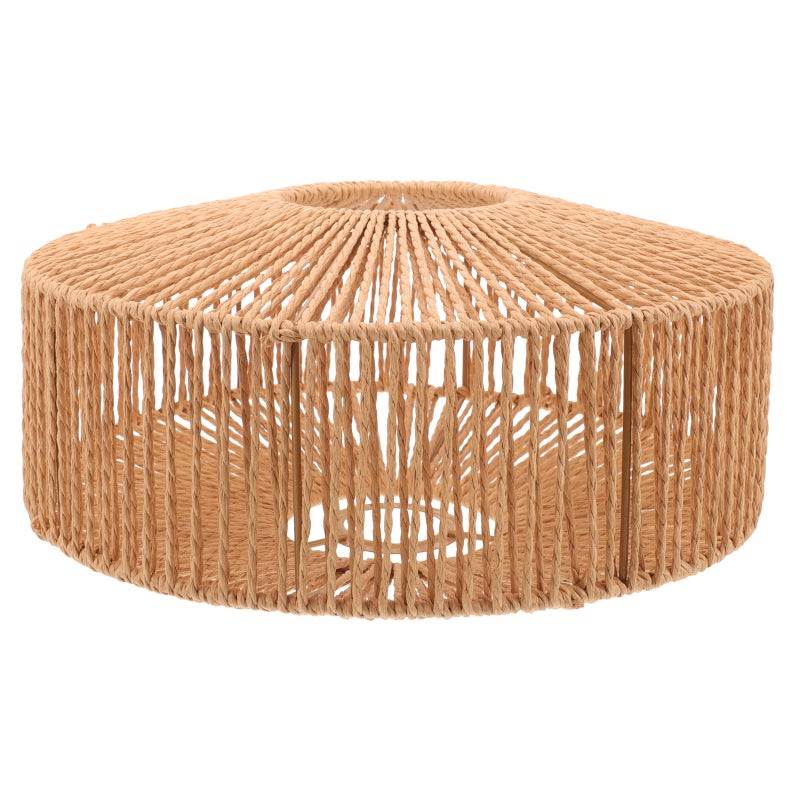 Paper Rope Woven Lampshade Vintage Lamp Shade Woven Paper Rope Lamp Cover - Image 1