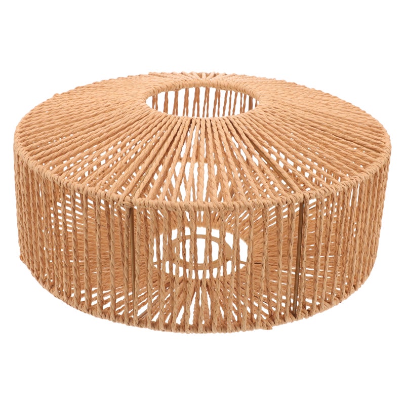 Paper Rope Woven Lampshade Vintage Lamp Shade Woven Paper Rope Lamp Cover - Image 4